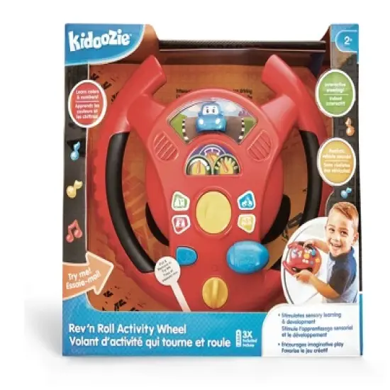 Kidoozie Rev N Roll Activity Wheel, Interactive Steering Activity with Bilingual Learning for Children ages 2+ image {5}
