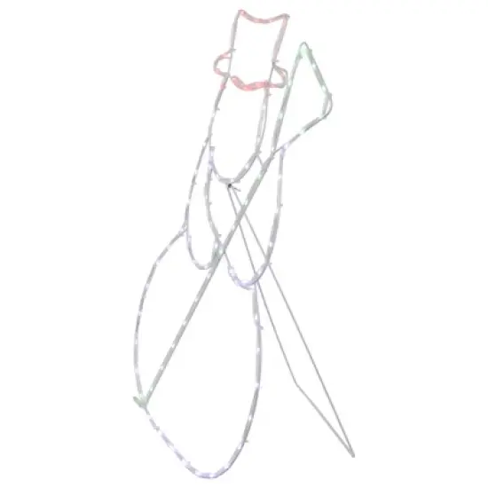 Northlight 28" Lighted Standing Snowman Silhouette Outdoor Christmas Decoration image {5}