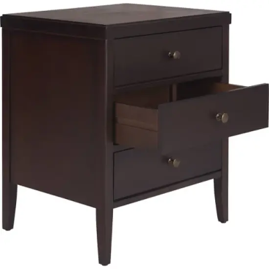 Finley Solid Wood 3 Drawer Nightstand - ClickDecor image {10}