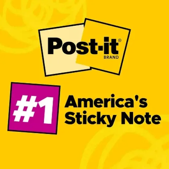 Post-it Notes 4pk 3" x 3" 50 Sheet/Pad Beachside Caf&eacute; Collection: Multicolor Sticky Notes, Uncoated Paper, Art & Design Theme image {2}