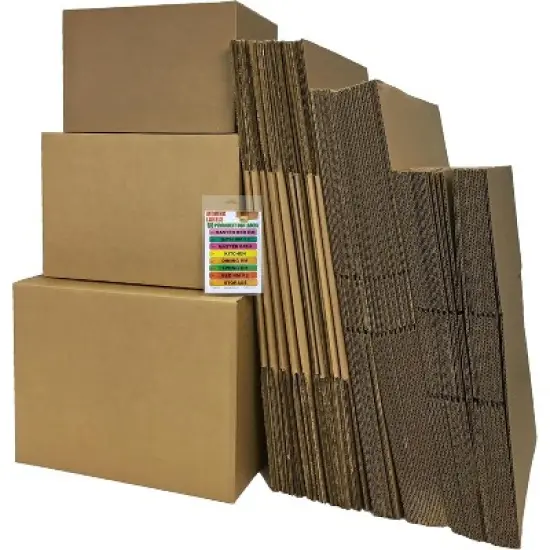 UBMOVE Moving Kit #5 42 Small/Medium/Large Boxes And Room Labels image {8}