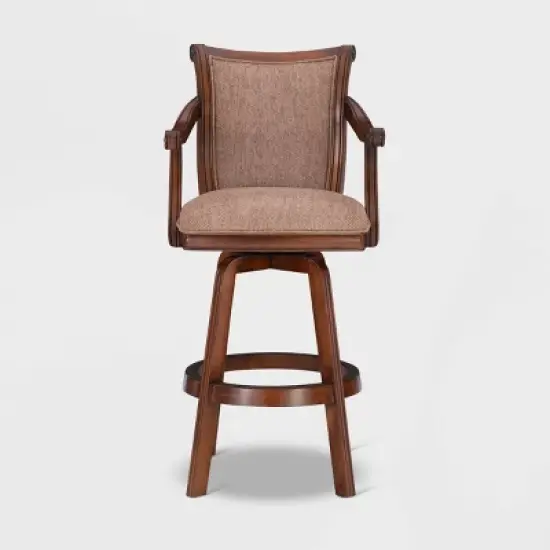 31" Dakota Swivel Barstool with Arms Light Brown - Powell Company image {2}