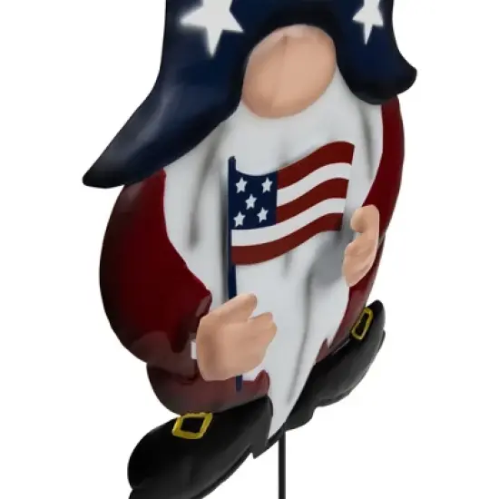 Northlight USA Patriotic Gnome Outdoor Garden Stakes - 27.5" - Set of 2 image {5}