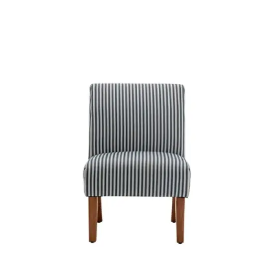 Armless Slipper Accent Chair Striped - WOVENBYRD image {12}