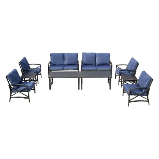 10pc Loveseat Patio Seating Set - Patio Festival
 image {5}
