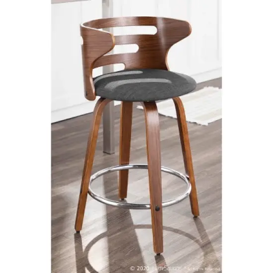 Set of 2 Cosini Upholstered Counter Height Barstools - Lumisource image {9}