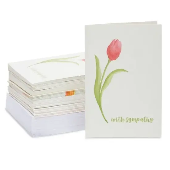 Paper Junkie 48 Pack Bulk Sympathy & Get Well Cards Assortment Box with Envelopes - 12 Floral Designs, Blank On The Inside, 4x6 In image {3}