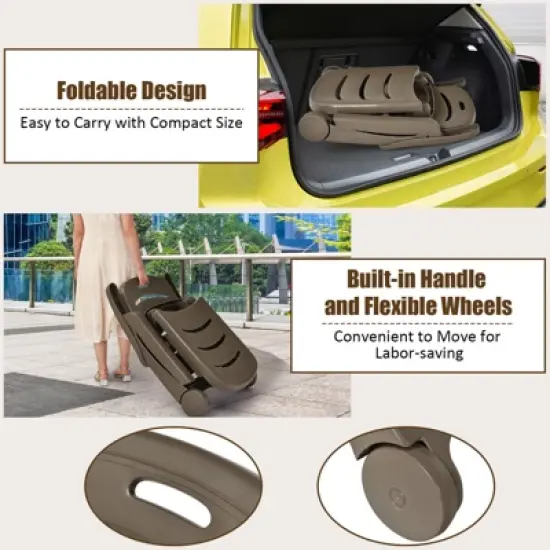 Tangkula 2 PCS Patio Chaise Lounge Chair 5-Position Folding Recliner for Beach Poolside Backyard image {9}