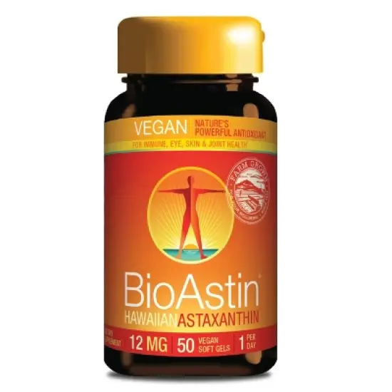 BioAstin Vegan Hawaiian Astaxanthin - Support Immune & Joint Health - Non-GMO & Farm-Direct - 12 mg image {7}