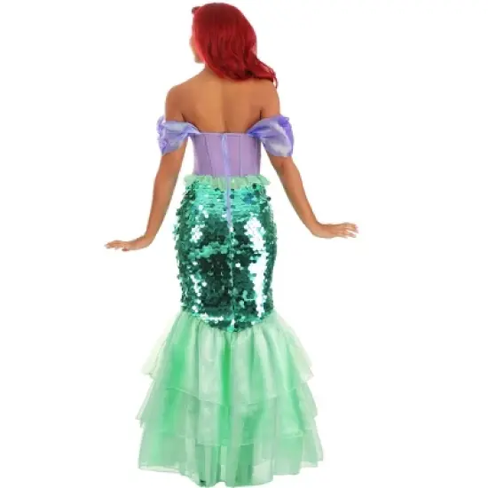 HalloweenCostumes.com Women's Disney Ariel Halloween Costume | Adult Little Mermaid Costume for Themed Events image {2}
