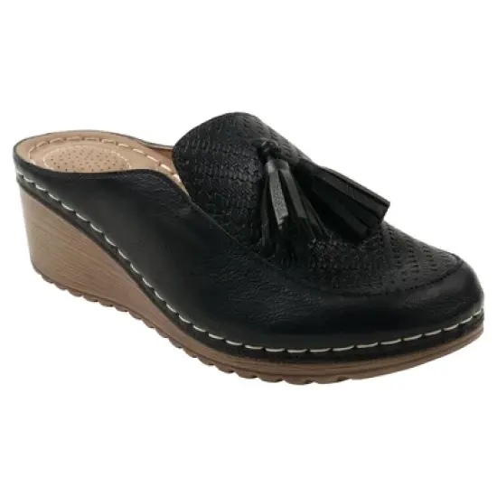 GC Shoes Dacey Tassel Slide Wedge Mule image {5}