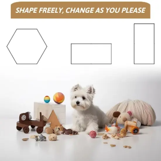 Akoasm 31.7 inch 6 Panels Heavy Duty Metal Dog Exercise Fence With Door For All Sizes Dogs-Black image {6}