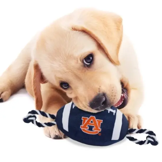 NCAA Auburn Tigers Nylon Football Dog Toy image {3}