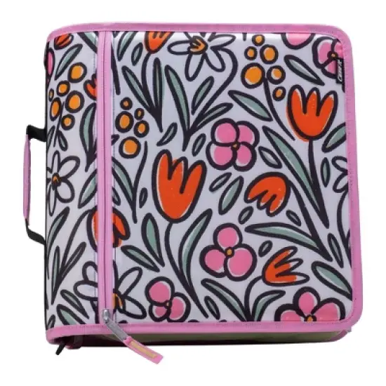 Case-it Print Might Zip Tab Zipper Binder Expanding File Folder and Shoulder Strap and Handle image {6}
