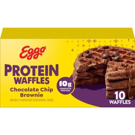 Eggo Frozen Protein Chocolate Chip Brownie Waffles - 12.3oz/10ct image {12}