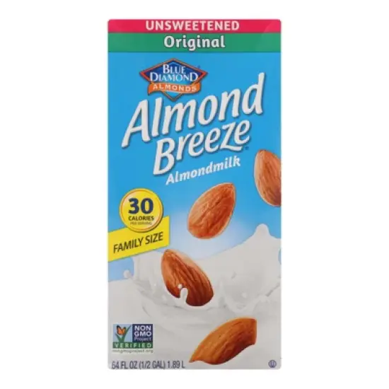 Almond Breeze Unsweetened Orginal Almond Milk - Case of 8/64 oz image {6}