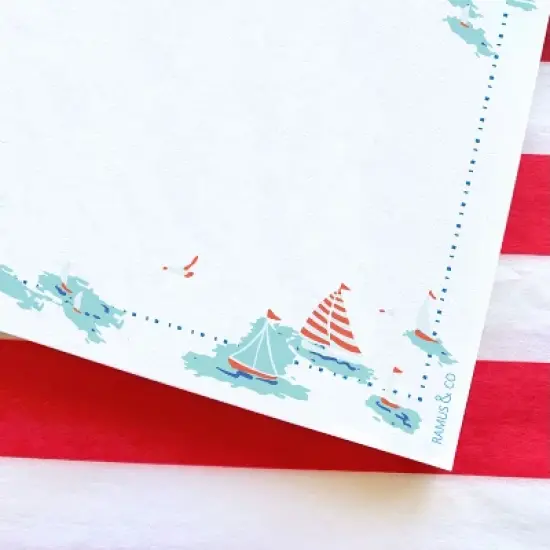 Sea Days 6" x 6" Square Notepad by Ramus & Co (100 Heavyweight Tear-Off Sheets) image {2}