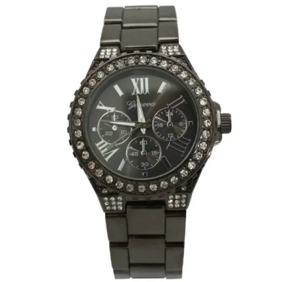 Olivia Pratt Metal and Rhinestiones Women Watch image {4}