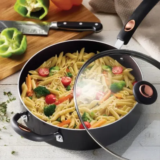 Tramontina 5.5qt Aluminum Nonstick Jumbo Cooker - Black image {5}