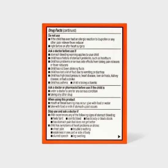 Junior Strength Ibuprofen (NSAID) Pain Reliever & Fever Reducer Chewable Tablets - Grape - 24ct - up&up&trade; image {2}