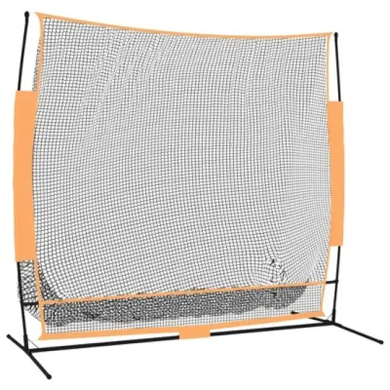 vidaXL Golf Practice Net Black and Orange 84.6"x42.1"x85" Polyester image {9}