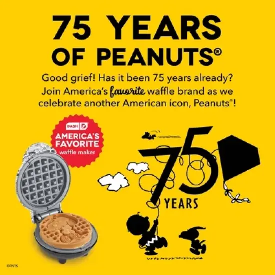 Peanuts x Dash 75th Anniversary Mini Waffle Maker image {2}