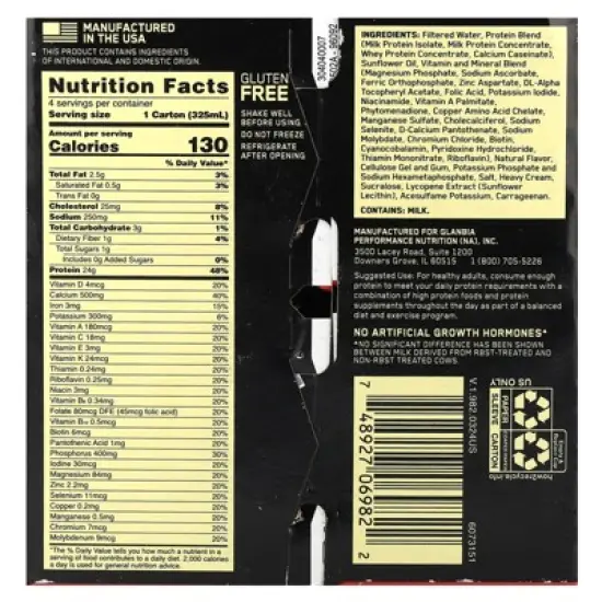 Optimum Nutrition Gold Standard&reg; Protein Shake, Strawberry, 4 Cartons, 11 fl oz (325 ml) Each image {1}