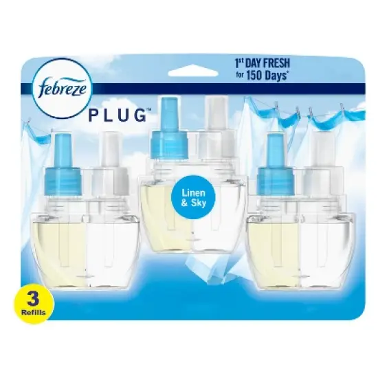 Febreze Odor-Fighting Fade Defy Plug Air Freshener Refill - Linen & Sky image {9}