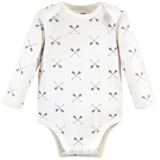 Hudson Baby Cotton Long-Sleeve Bodysuits 5pk, Gray Forest image {5}