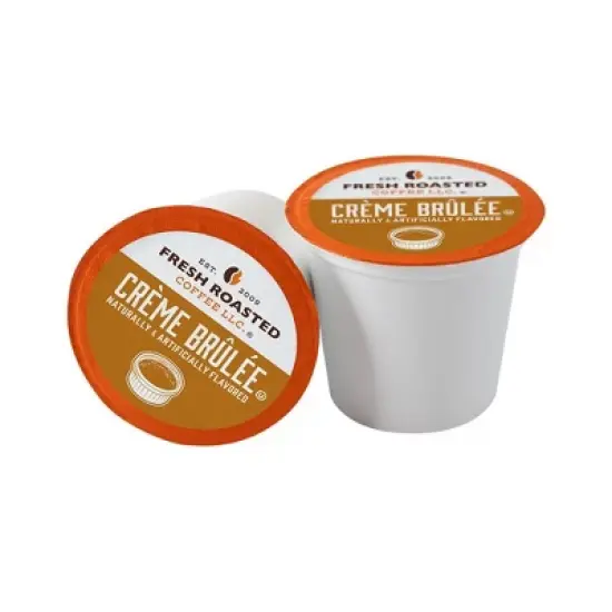 Fresh Roasted Coffee - Creme Brulee Flavored Medium Roast Single Serve Pods - 48CT image {1}