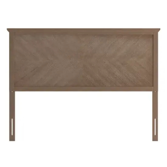 Flash Furniture Fiona Herring Bone Wooden Adjustable Headboard for Universal Metal Bed Frames image {8}