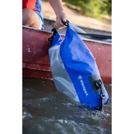 Stansport Waterproof Dry Gear Bag With Clear Front Panel 10L Blue image {1}