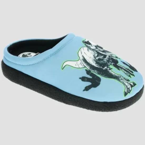 Boys' Jurassic World 2pc Snug Fit Pajama Set with Slippers - Black/Blue Denim image {6}