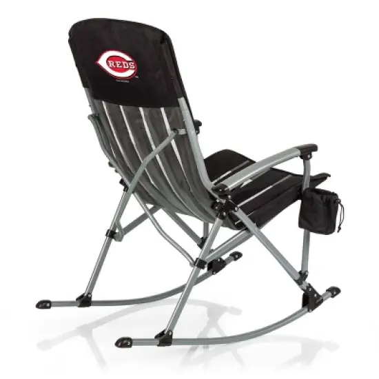 MLB Cincinnati Reds Outdoor Rocking Camp Chair - Black image {4}