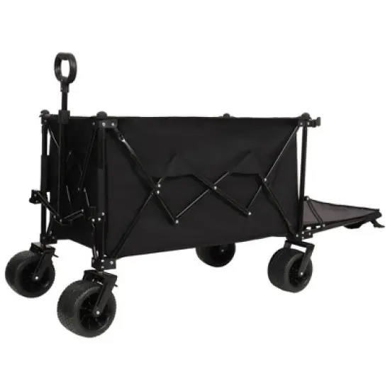 CAVINAS 480lbs Heavy Duty Folding Wagon Cart,All-Terrain Shopping Cart with Removable Tailgate,Weatherproof Wagon for Camping,Shopping image {5}