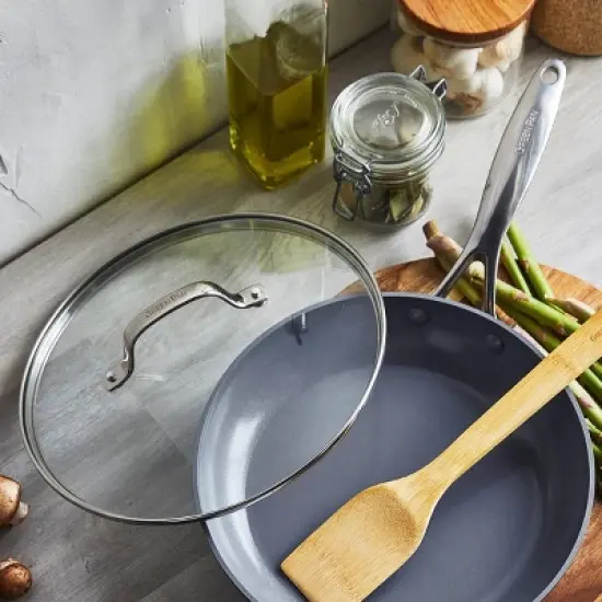 GreenPan Valencia Pro 10" Frypan with Lid Black image {2}