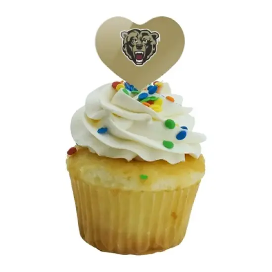 Kutztown Secondary Logo Heart Love Cupcake Picks Toppers Decoration Set of 6 image {4}
