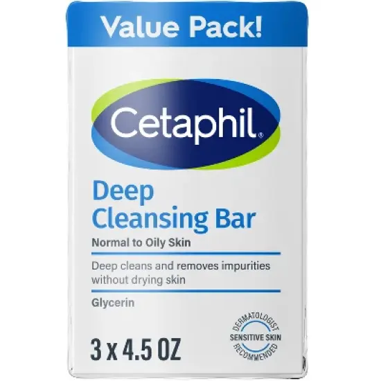 Cetaphil Deep Cleansing Skin Bar Soap - 3pk - 4.5oz each image {10}