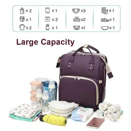 Itopfox Portable Diaper Changing Backpack with Large Capacity, Waterproof, Lightweight, and Versatile for Parents with Baby image {5}