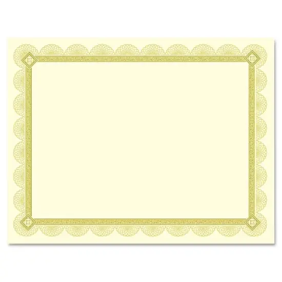 Southworth Premium Certificates Ivory Spiro Gold Foil Border 66 lb 8.5 x 11 15/Pack CTP2V image {3}
