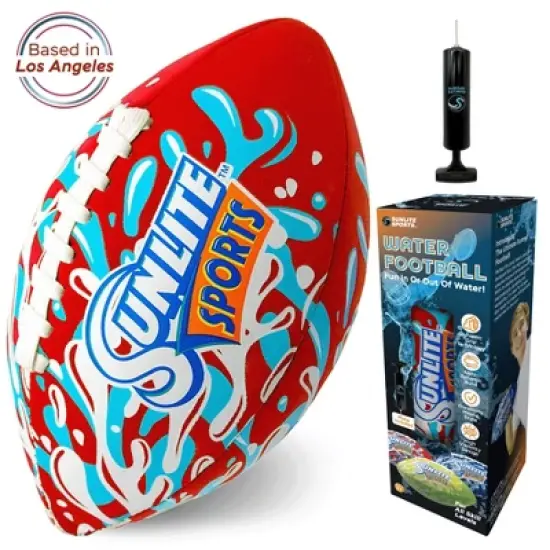 Sunlite Sports Waterproof Football, Outdoor Play, for Pool Beach Lake Park Water Toy, for Kids Children Teens Adults, Family Fun - Blue image {11}