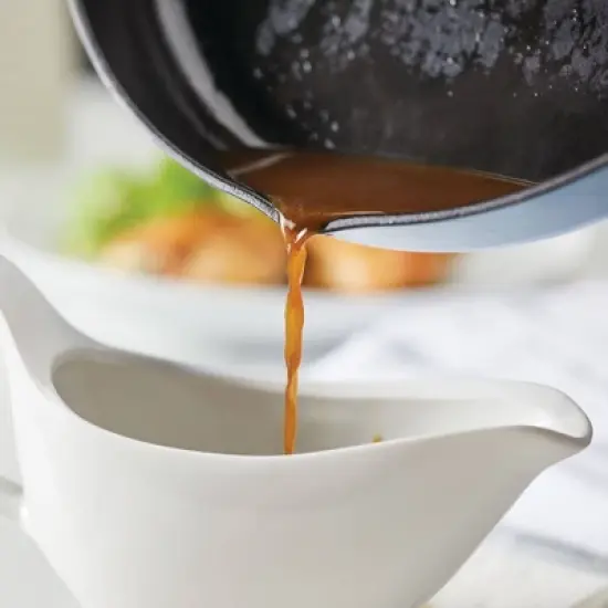 KitchenAid 12" Enameled Cast Iron Induction Skillet with Helper Handle and Pour Spouts Blue Velvet image {8}