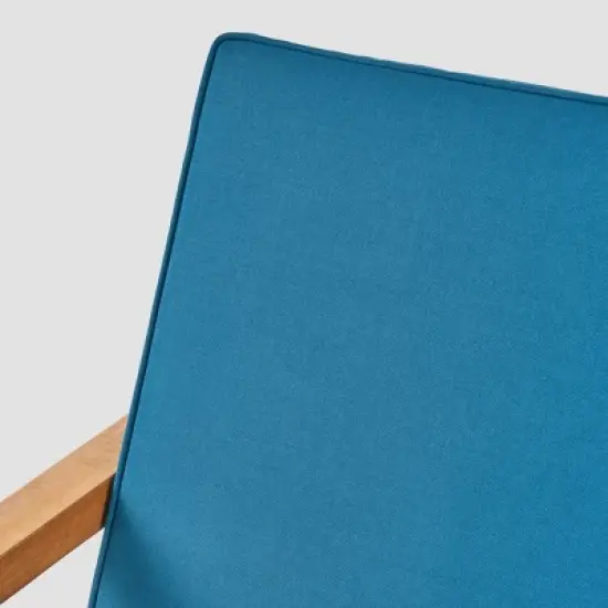 4pc Leah Acacia Wood Patio Chat Set Dark Teal - Christopher Knight Home image {6}