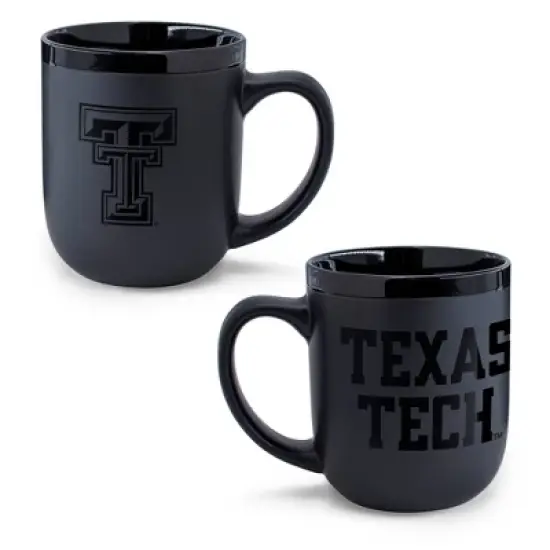 NCAA Texas Tech Red Raiders 12oz Ceramic Coffee Mug - Black image {2}