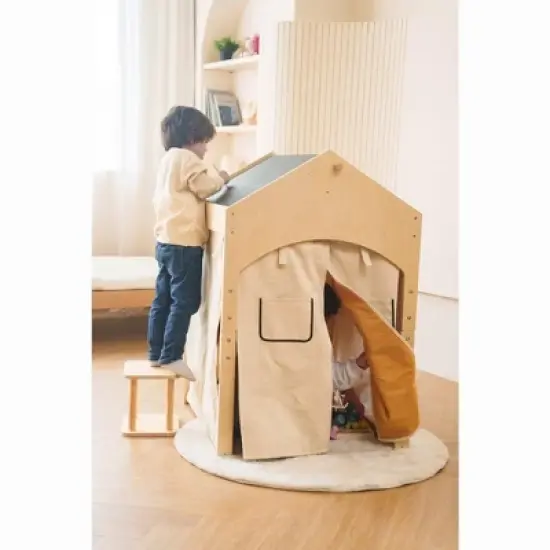 Ash - Wood Adjustable Learning Tent with Desk and Chair image {3}