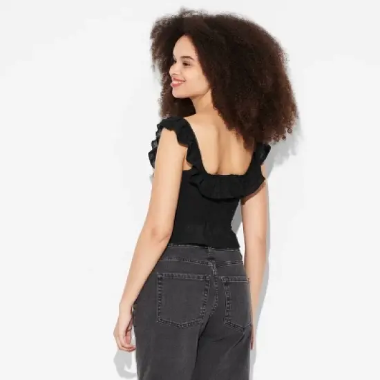 Women's Ruffle Eyelet Tank Top - Wild Fable&trade; image {2}