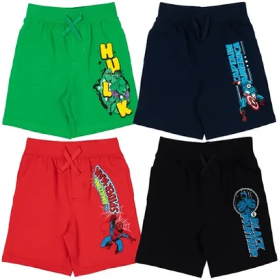 Marvel French Terry 4 Pack Shorts  image {9}