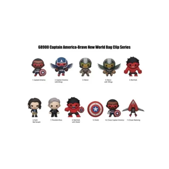 Captain America Brave New World Surprise Collectible Figural Bag Clip image {1}