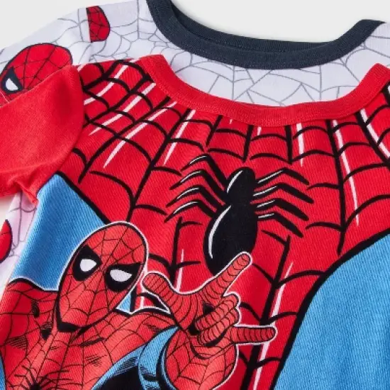 Toddler Boys' 4pc Snug Fit Cotton Spider-Man Pajama Set - Red image {2}