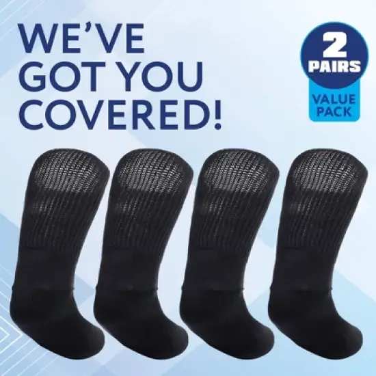 Impresa Extra Wide Socks for Men and Women - 2 Pairs - Ideal for Lymphedema, Swollen Feet, Legs, and Calves image {5}